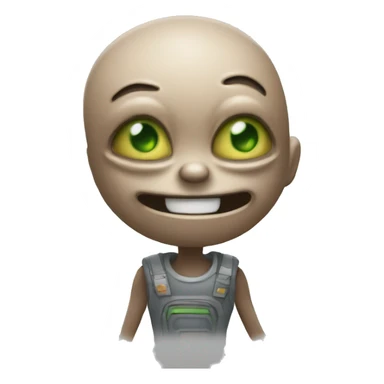 Um alien rindo muito e chorando ao mesmo tempo sticker