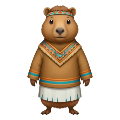 Capybara with inca sticker