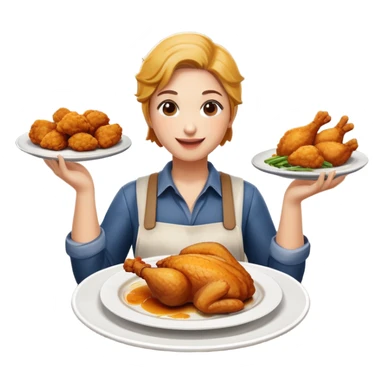 PUBG Victory Winner Winner Chicken Dinner with player celebrating and fried chicken sticker