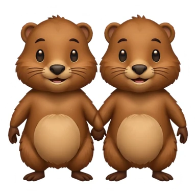 beavers in love sticker