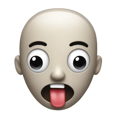 head with look like a plug and makes a scared face sticker