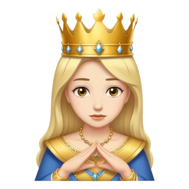 Person bowing to a queen sticker