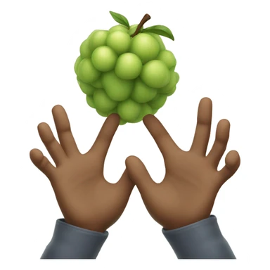 Touch the fruit with hands sticker