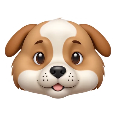 A highly detailed 3D render of a stylized cartoon dog character, resembling the 'Chill Guy' meme. sticker