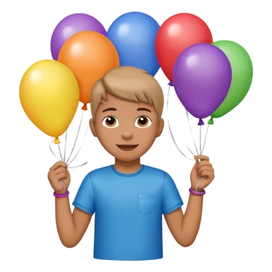 Balloons holder kid sticker