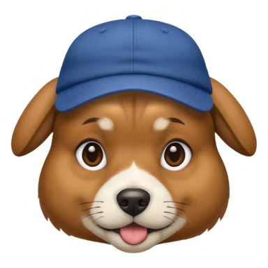 Perro con gorra sticker