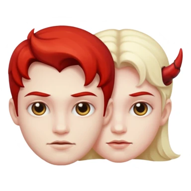 angel and devil mixed sticker