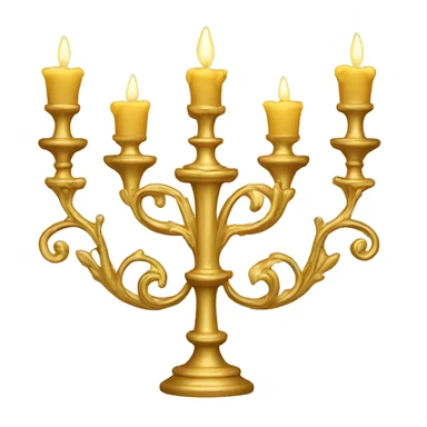 gold ornate candelabra  sticker