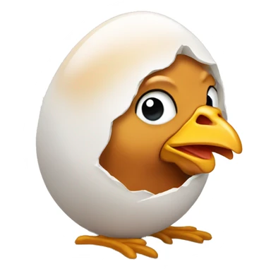 Chicken laying an egg sticker