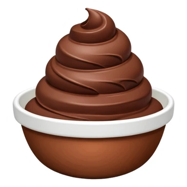 choclate icecream in bowl sticker