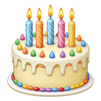 Birthday cake sticker