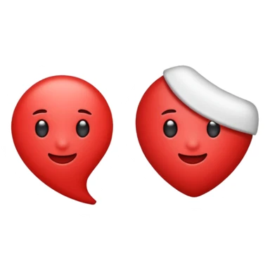 🔰 this emoji convert into left side red colour and right side colour into white and this shape only sticker
