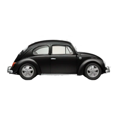Fusca de frente black sticker