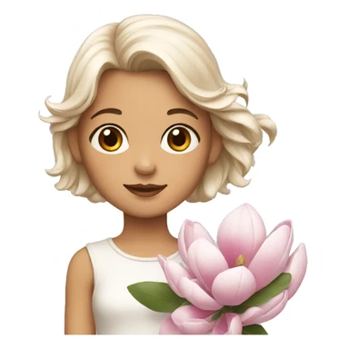  Girl with magnolia sticker