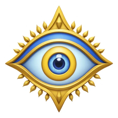 Wiz 101 casting sigil blue and yellow myth eye inspired school sticker