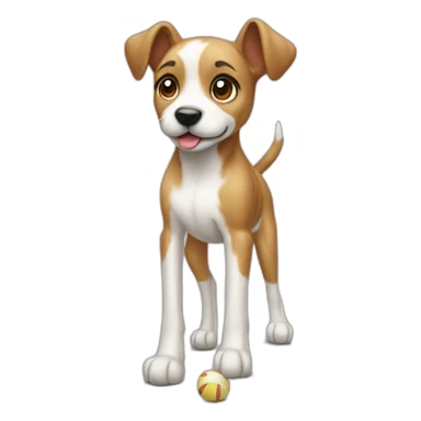 puppy on stilts sticker