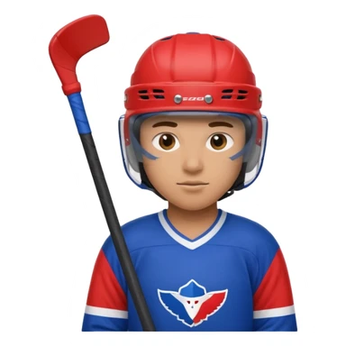 Hockey Player in red and blue sticker