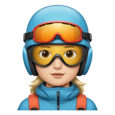 Persona con lentes de snowboard sticker