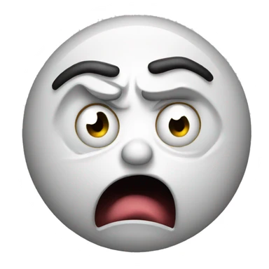 enraged sad confused face sticker