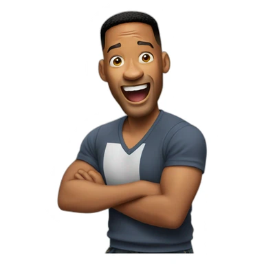 Happy shocked will smith sticker
