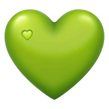 Lime colored heart sticker