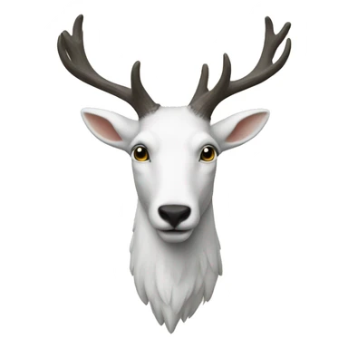 White hart  sticker