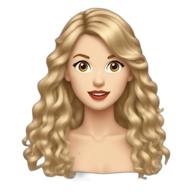 taylor swift long hair sticker