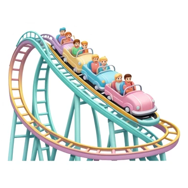 Pastel rollercoaster sticker