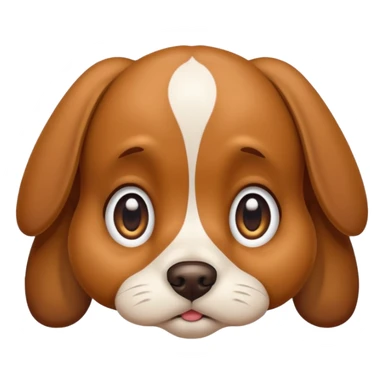 face of cute sad dog with big bright eyes sticker