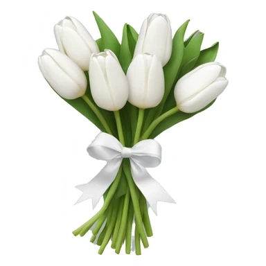 white tulip bouquet  sticker