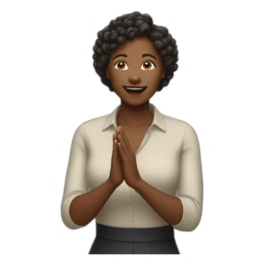 black—woman-clapping sticker