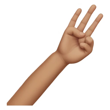 finger next to ring finger and ring finger up but all other fingers down sticker