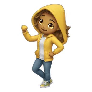 fille qui dab sticker