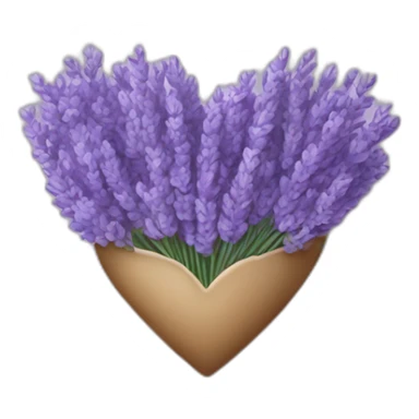Lavender in white heart with love sticker