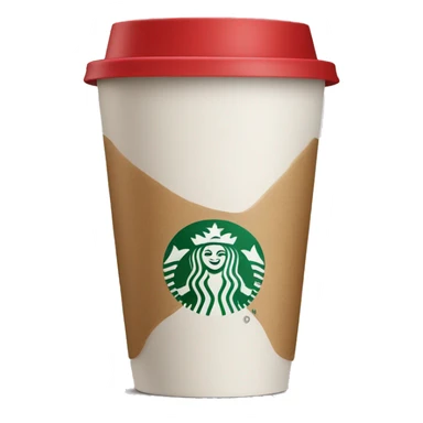 Red Starbucks cup sticker