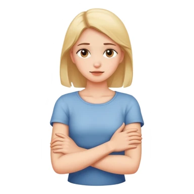 arms crossed holding neck girl sticker