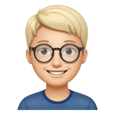 yuvarlak gözlüklü insan sticker