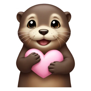 Otter Baby sending love sticker