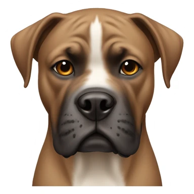 Boxer mix with cane Corso with one blue eye, and one brown eye sticker