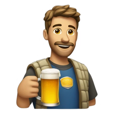 beer drinker sticker