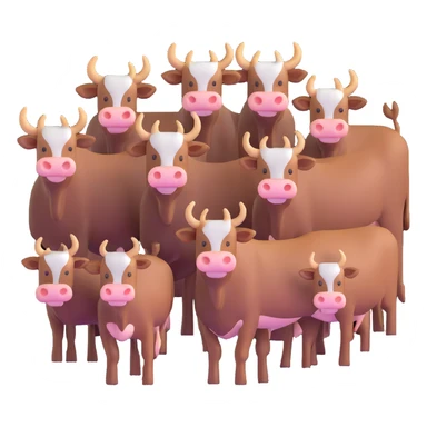 many oxen in a group sticker
