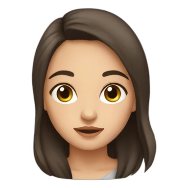 Brune girl taking fervex med sticker