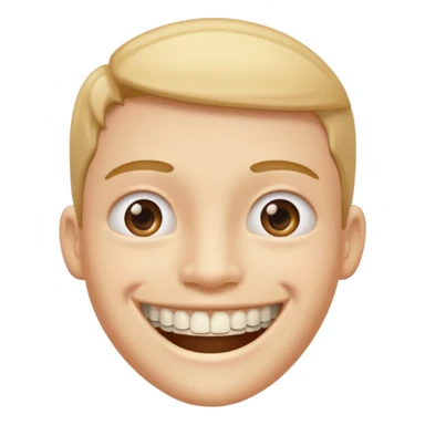 Normal smiling face with braces on teeth sticker