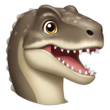 Dinosaure avec loutre sticker