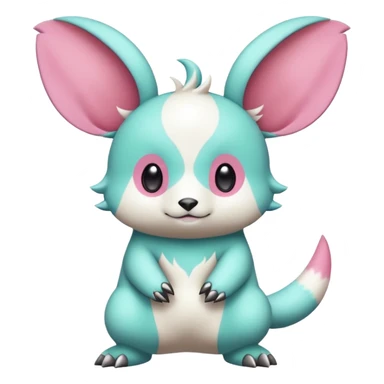 Pancham-Minccino-Petilil-Minun-Fakémon-Digimon-fusion-creature sticker