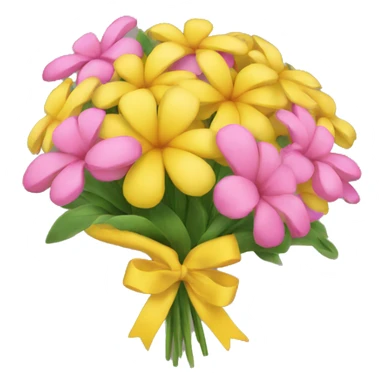 Bouquet of yellow and pink flowers sticker
