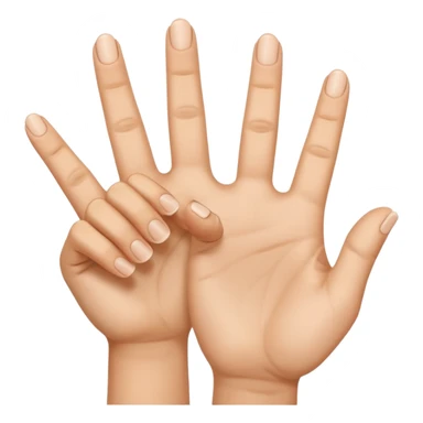hand emoji with 3 fingers up sticker