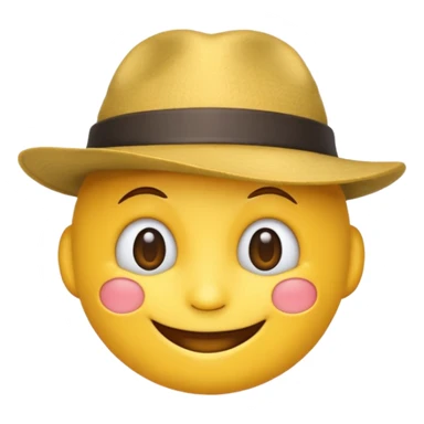 Un emoji con sombrero sticker