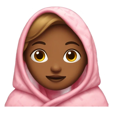 Girl in a pink blanket  sticker
