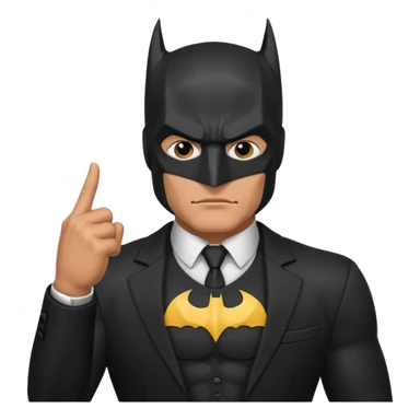 Бэтман с рукой типо приветствие sticker